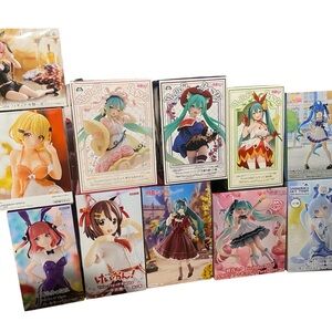 Hatsune Miku Anime Girl 11 figure bundle/Taito, FuRyu, SEGA,Bandai